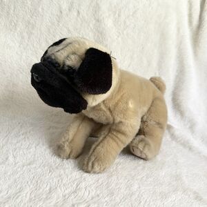 Toys R Us Animal Alley Pug Puppy Dog 13" Plush Stuffed Realistic Toy 2000